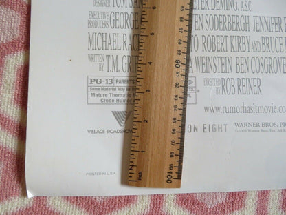 RUMOR HAS IT...US ROLLED POSTER JENNIFER ANISTON KEVIN COSTNER 2005 Movie posters