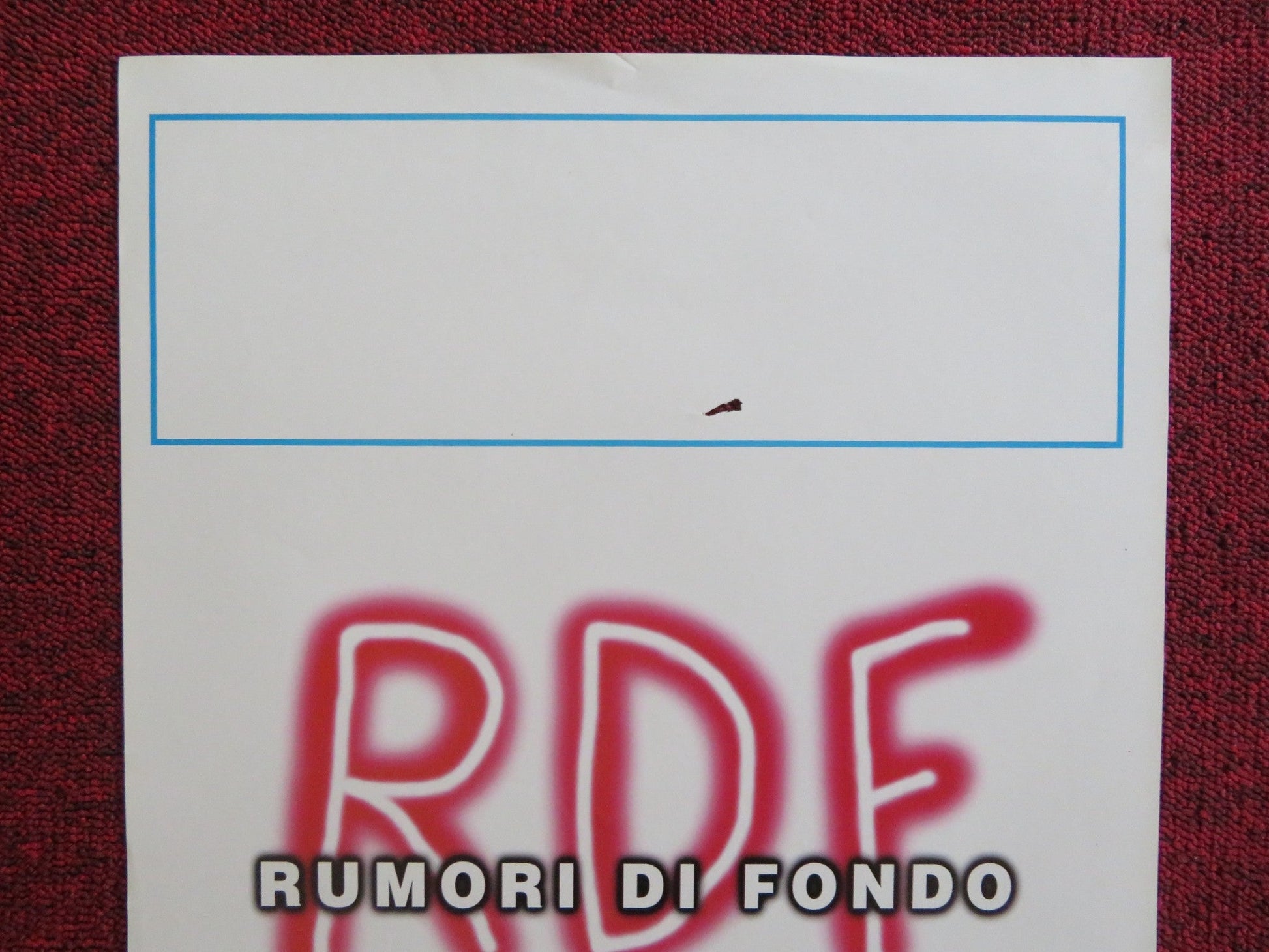RUMORI DI FONDO ITALIAN LOCANDINA POSTER FRANCESCO DOMINEDO 1996 Rendezvous Cinema Movie posters