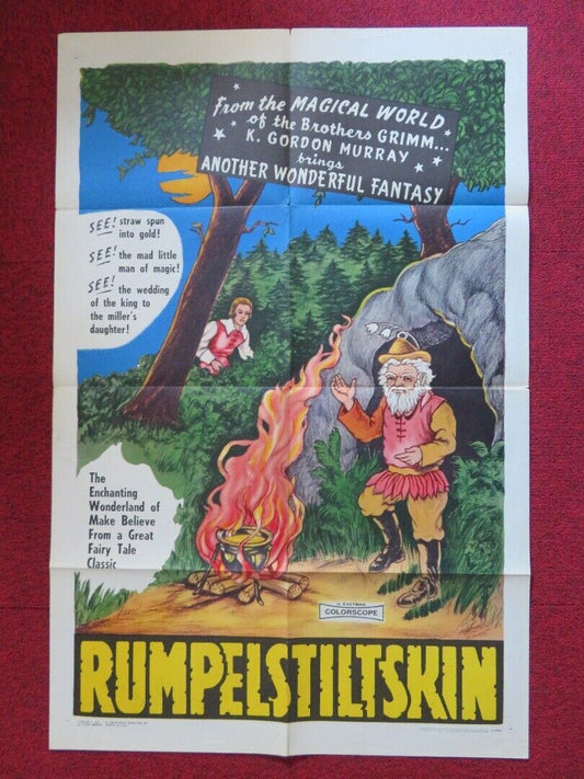 RUMPLESTILTSKIN FOLDED US ONE SHEET POSTER GRIMM FAIRYY TALE 1965 Movie posters