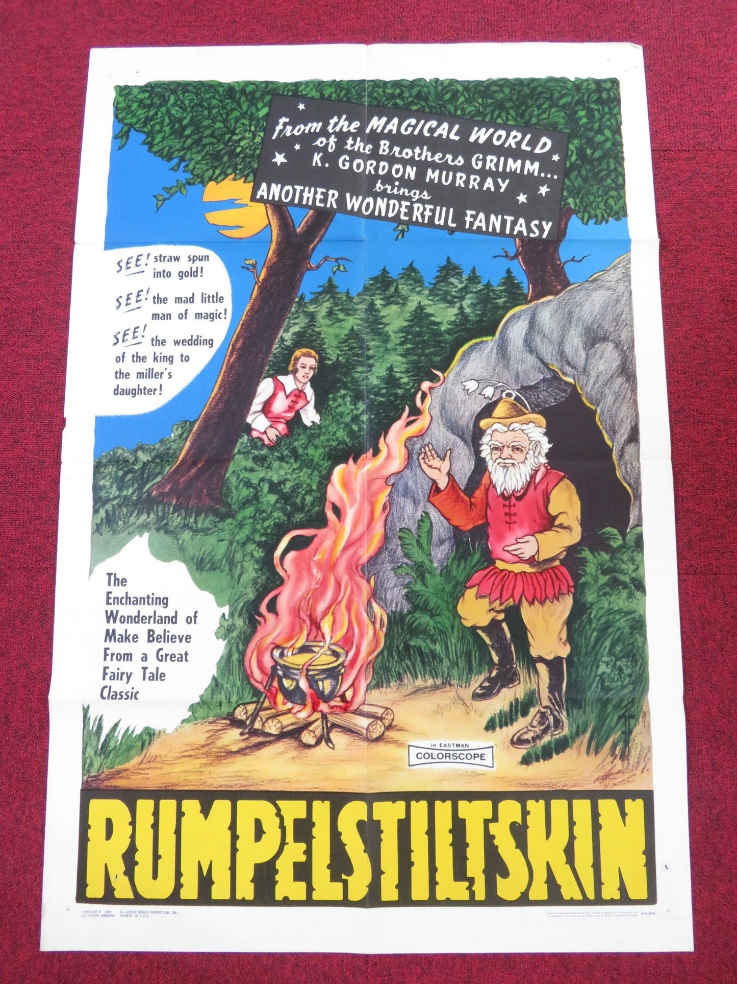 RUMPLESTILTSKIN FOLDED US ONE SHEET POSTER WERNER KRUGER LIANE CROON 1965 Rendezvous Cinema Movie posters