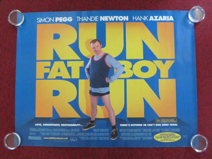 RUN FATBOY RUN UK QUAD ROLLED POSTER SIMON PEGG THANDIWE NEWTON 2007 Rendezvous Cinema Movie posters