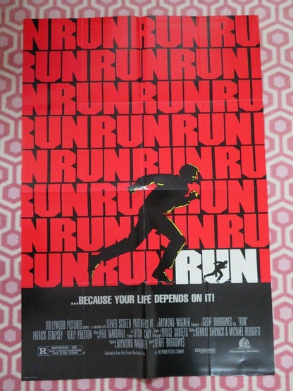 RUN US ONE SHEET POSTER PATRICK DEMPSEY 1991 Movie posters