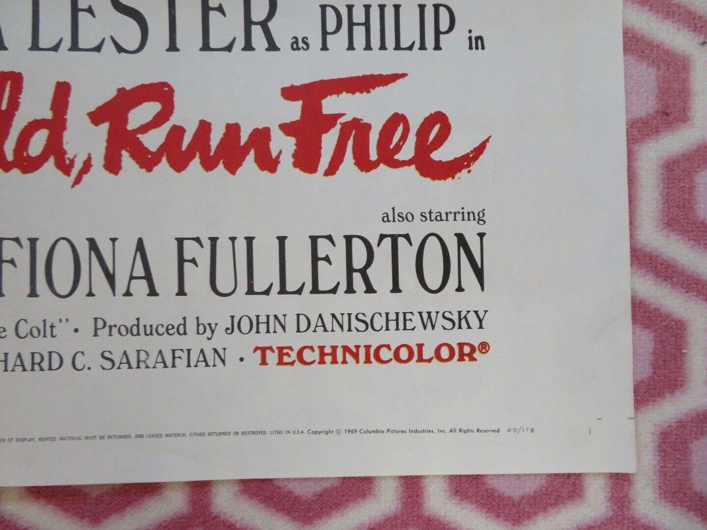 RUN WILD RUN FREE US ONE SHEET POSTER JOHN MILLS 1969 Movie posters