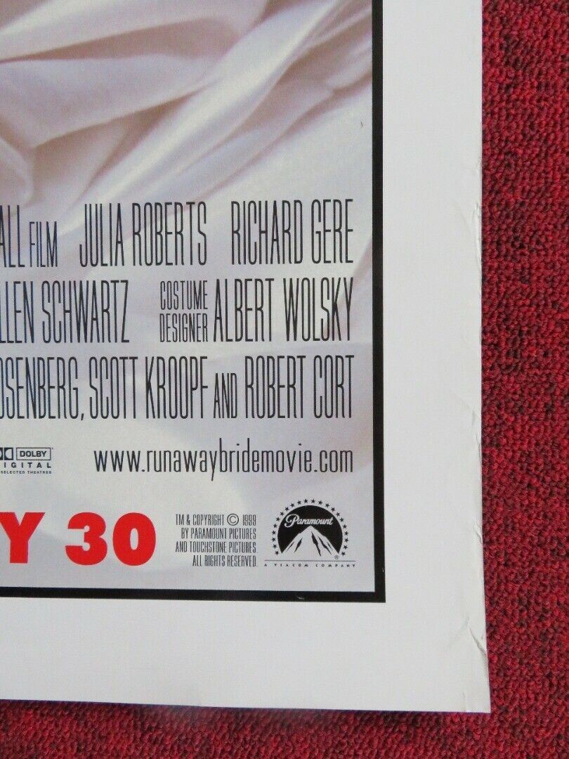RUNAWAY BRIDE US ONE SHEET ROLLED POSTER JULIA ROBERTS RICHARD GERE 1999 Movie posters