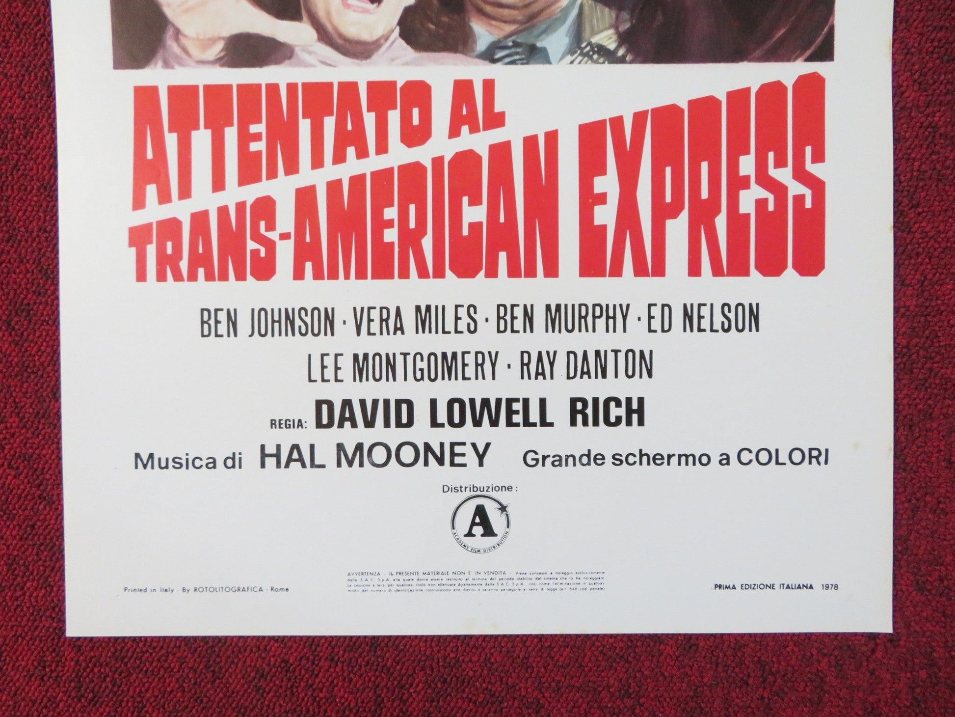 RUNAWAY! ITALIAN LOCANDINA POSTER BEN JOHNSON VERA MILES 1978 Rendezvous Cinema Movie posters