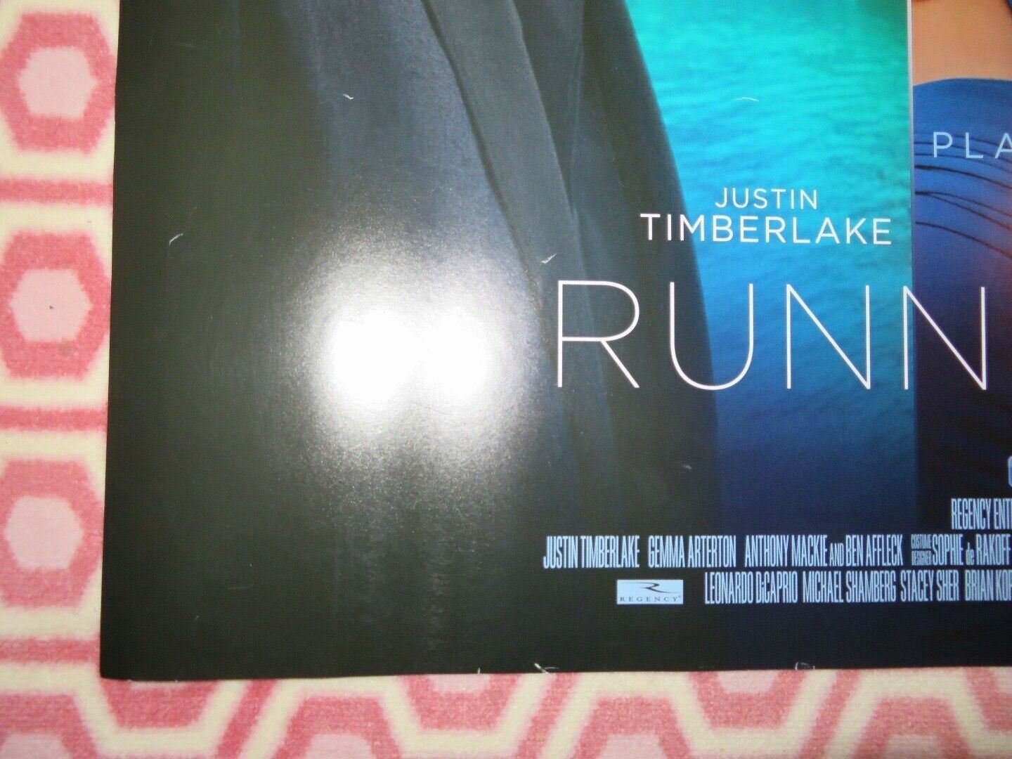 RUNNER RUNNER QUAD (30"x 40") ROLLED POSTER JUSTIN TIMBERLAKE GEMMA ARTERTON '13 Movie posters