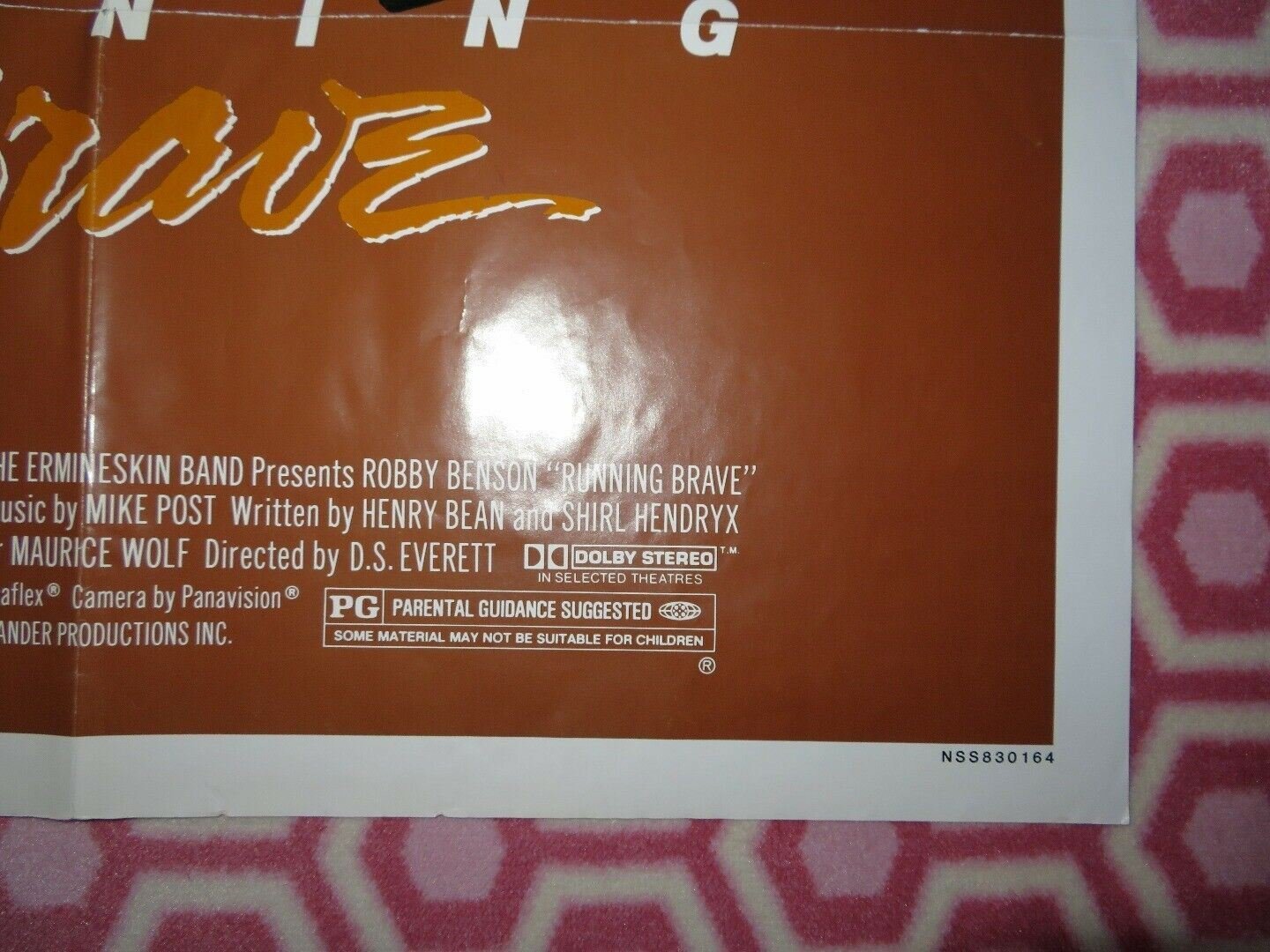 RUNNING BRAVE US ONE SHEET POSTER ROBBY BENSON PAT HINGLE 1983 Rendezvous Cinema Movie posters