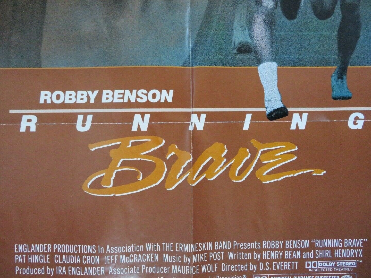 RUNNING BRAVE US ONE SHEET POSTER ROBBY BENSON PAT HINGLE 1983 Rendezvous Cinema Movie posters
