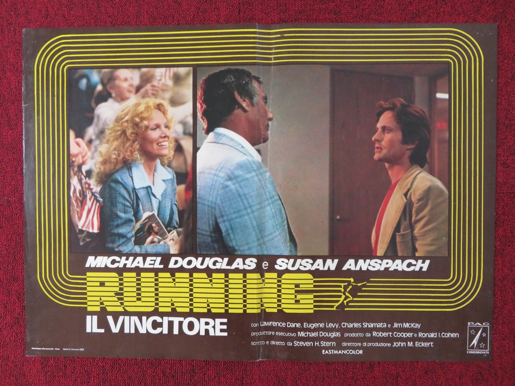 RUNNING - IL VINCITORE / RUNNING - A ITALIAN FOTOBUSTA POSTER M. DOUGLAS 1979 Rendezvous Cinema Movie posters