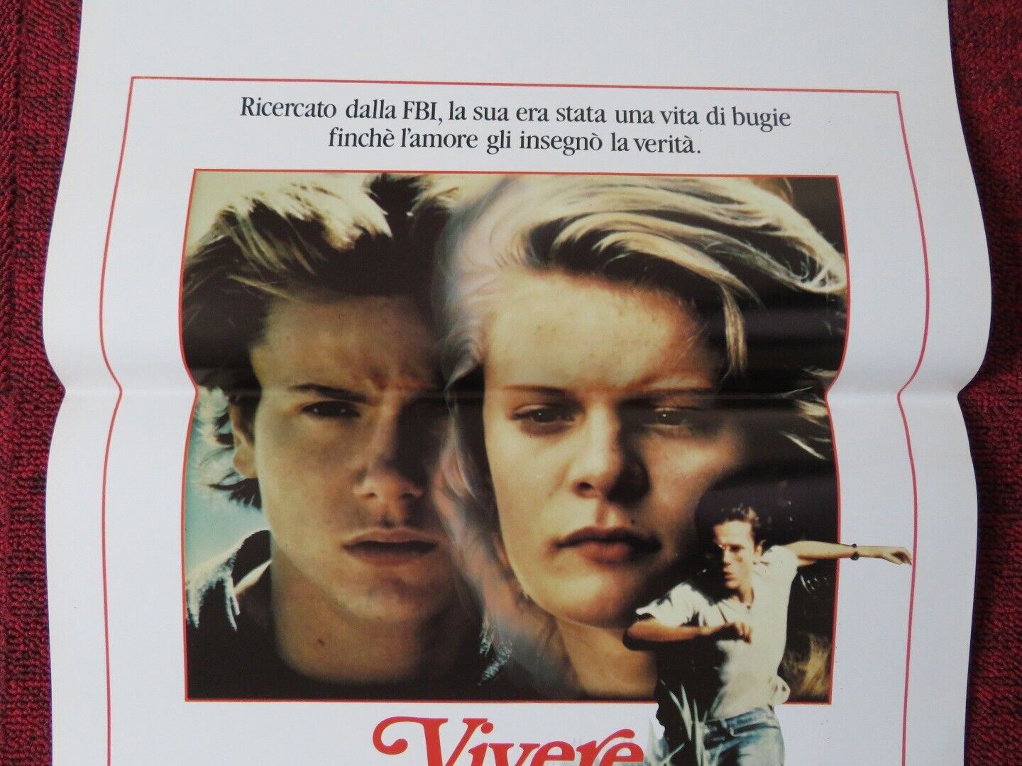 RUNNING ON EMPTY ITALIAN LOCANDINA (27.5"x13") POSTER CHRISTINE LAHTI 1989 Movie posters