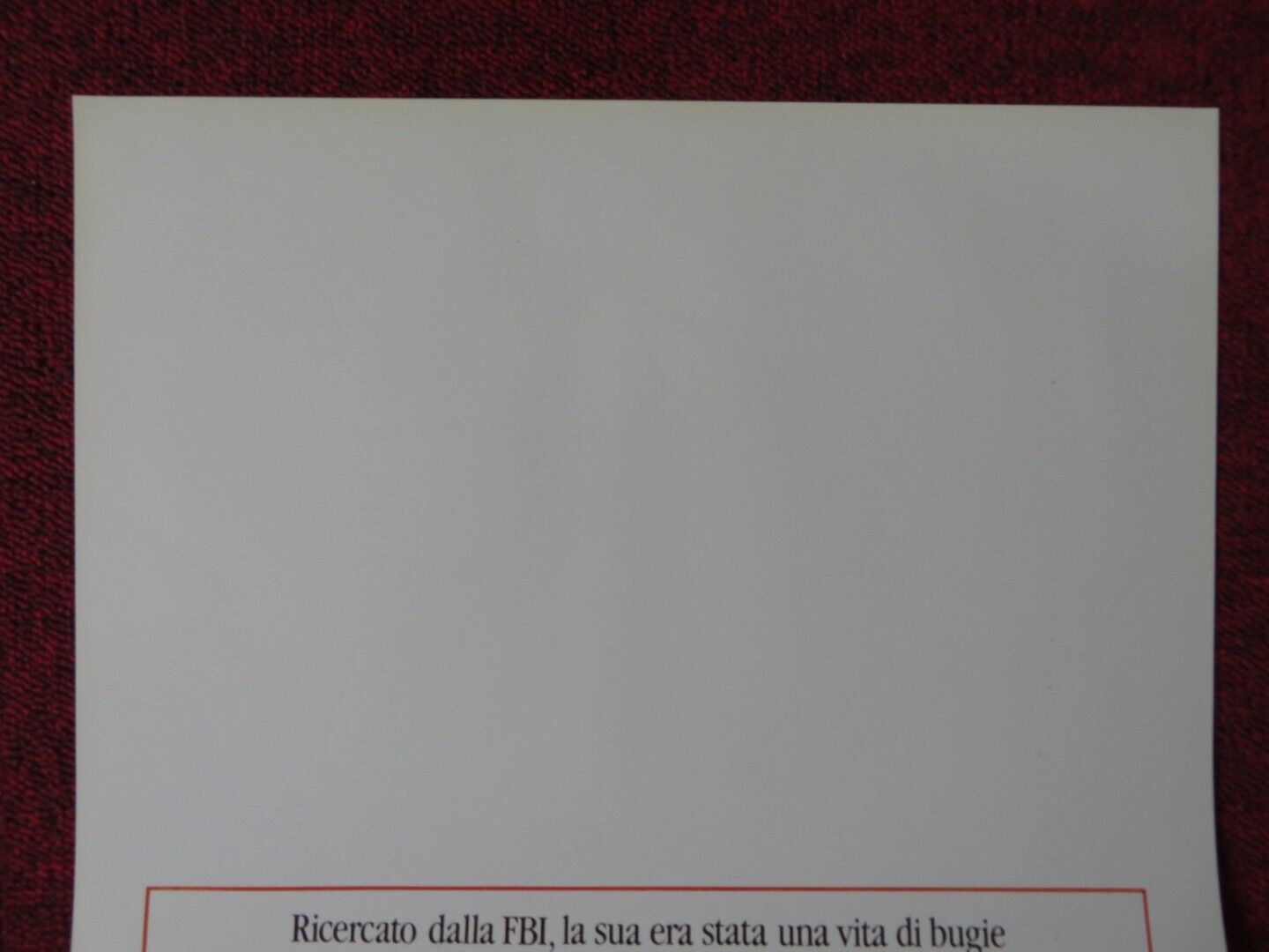 RUNNING ON EMPTY ITALIAN LOCANDINA (27.5"x13") POSTER CHRISTINE LAHTI 1989 Movie posters