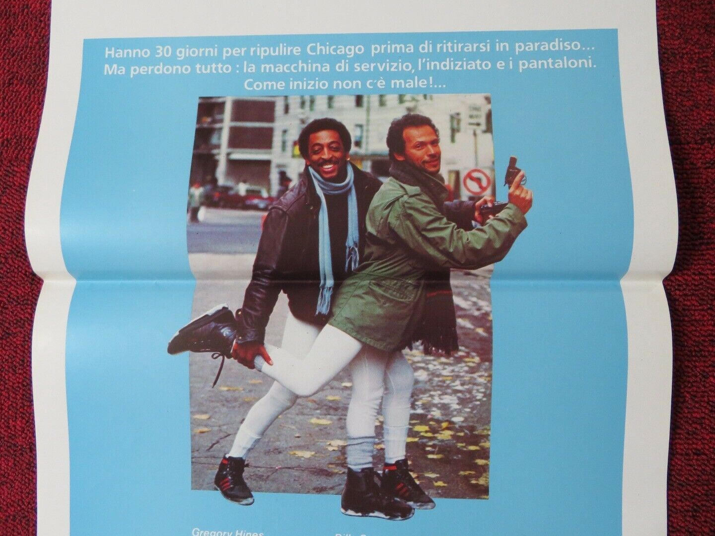 RUNNING SCARED ITALIAN LOCANDINA (27"x13") POSTER GREGORY HINES 1986 - Rendezvous Cinema