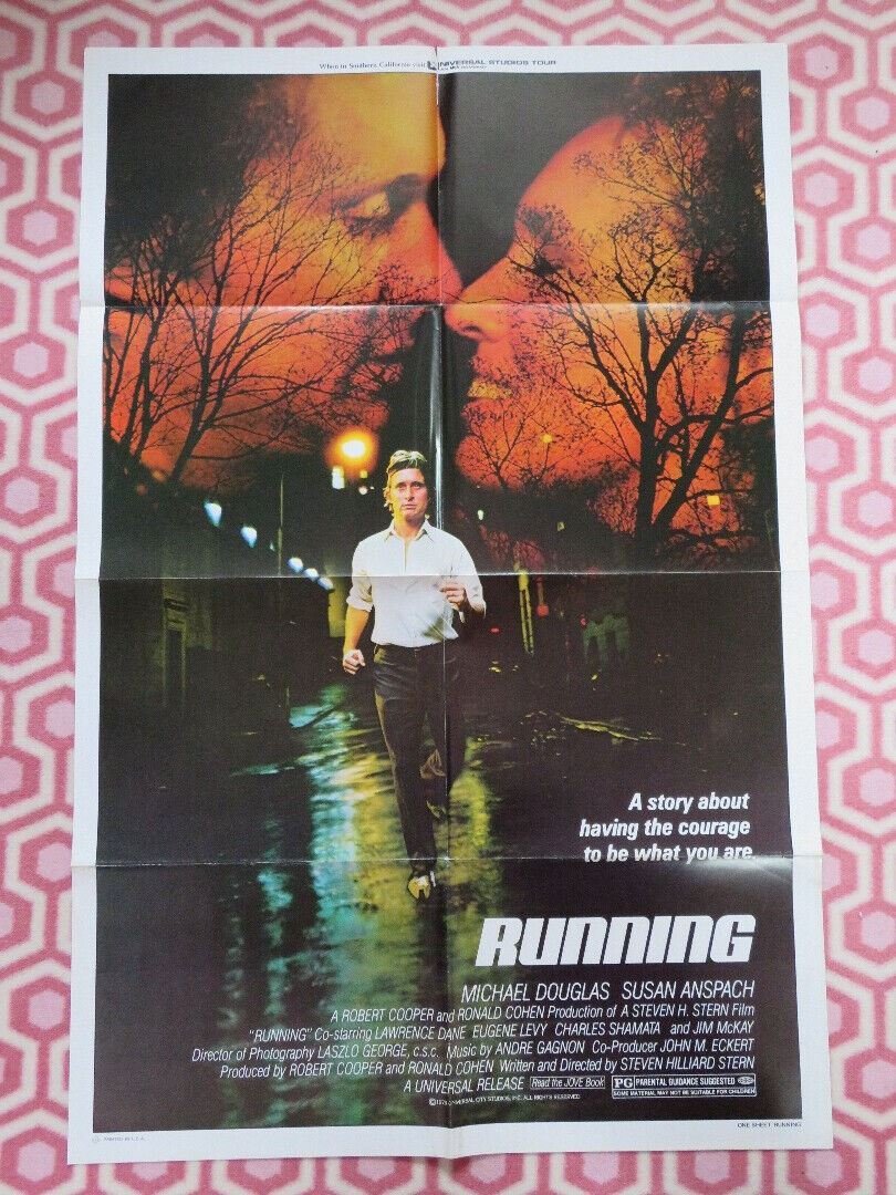 RUNNING US ONE SHEET POSTER MICHAEL DOUGLAS SUSAN ANSPACH 1979 Movie posters