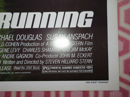 RUNNING US ONE SHEET POSTER MICHAEL DOUGLAS SUSAN ANSPACH 1979 Movie posters