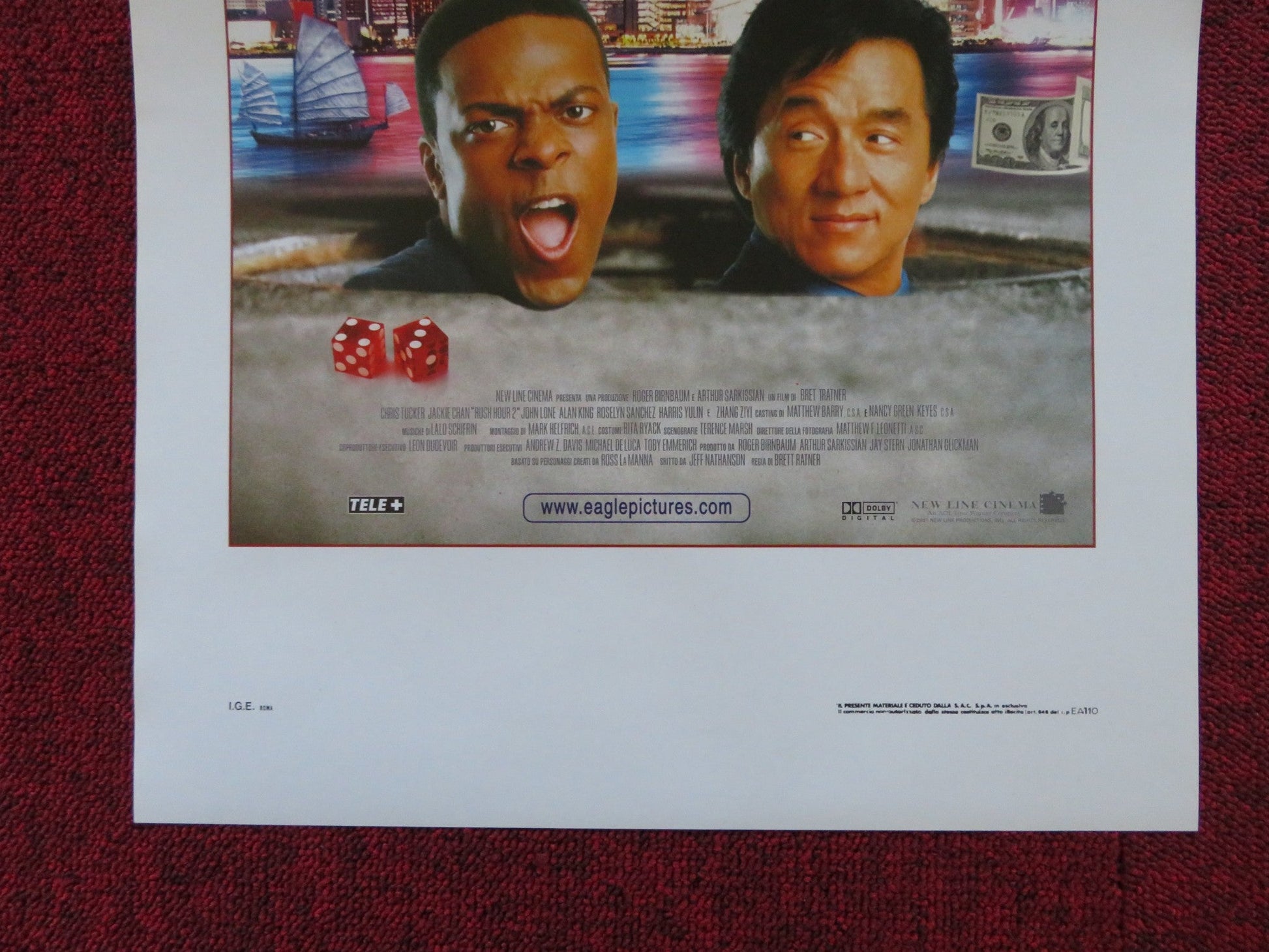 RUSH HOUR 2 ITALIAN LOCANDINA POSTER JACKIE CHAN CHRIS TUCKER 2001 Rendezvous Cinema Movie posters