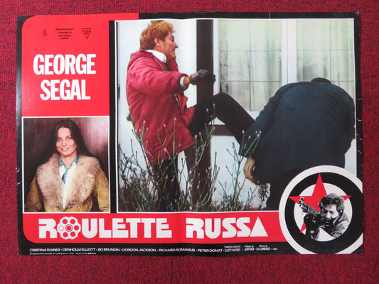RUSSIAN ROULETTE - C ITALIAN FOTOBUSTA POSTER GEORGE SEGAL CRISTINA RAINES 1977 Rendezvous Cinema Movie posters