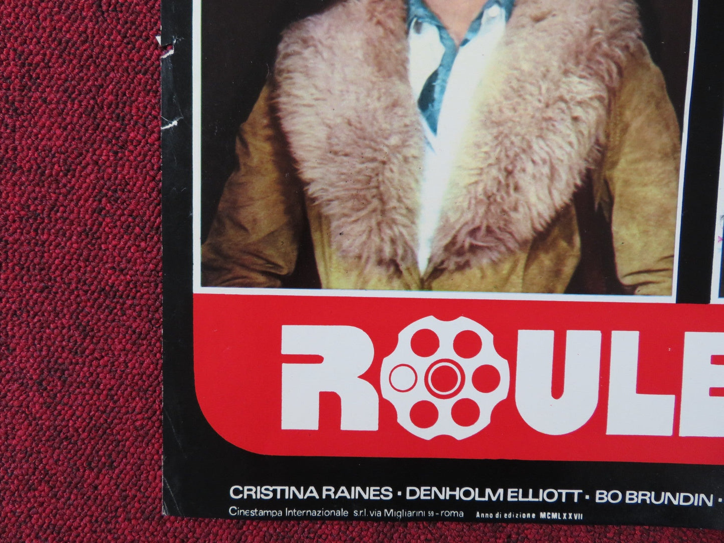 RUSSIAN ROULETTE - C ITALIAN FOTOBUSTA POSTER GEORGE SEGAL CRISTINA RAINES 1977 Rendezvous Cinema Movie posters