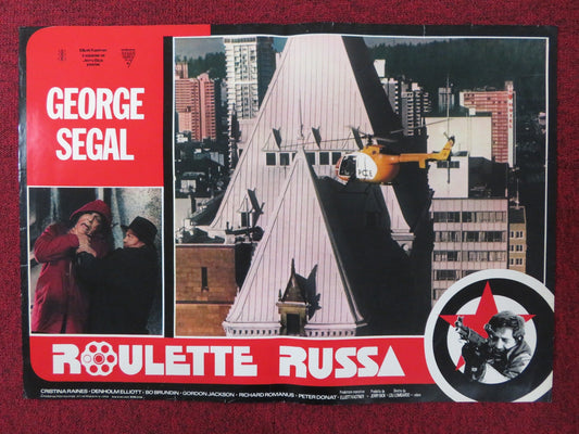 RUSSIAN ROULETTE - D ITALIAN FOTOBUSTA POSTER GEORGE SEGAL CRISTINA RAINES 1977 Rendezvous Cinema Movie posters