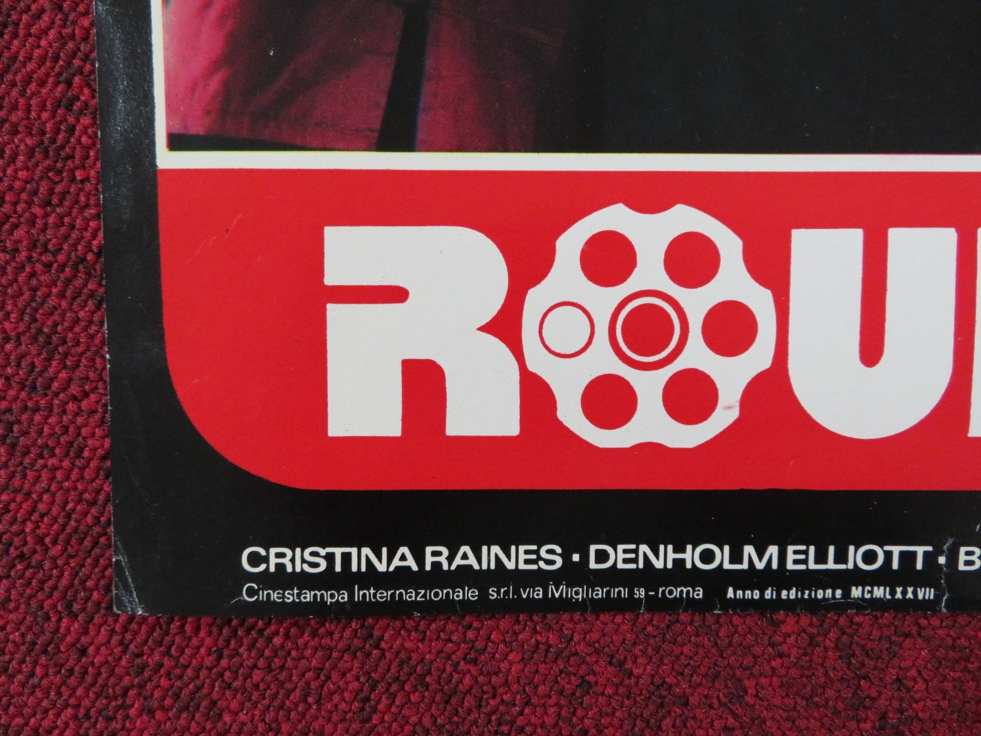 RUSSIAN ROULETTE - D ITALIAN FOTOBUSTA POSTER GEORGE SEGAL CRISTINA RAINES 1977 Rendezvous Cinema Movie posters