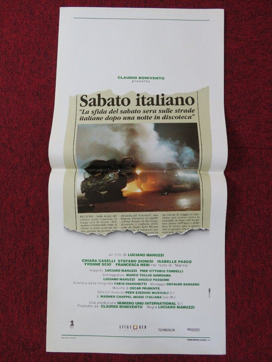SABATO ITALIANO ITALIAN LOCANDINA (27.5"x13.5") POSTER ISABELLE PASCO 1992 Movie posters