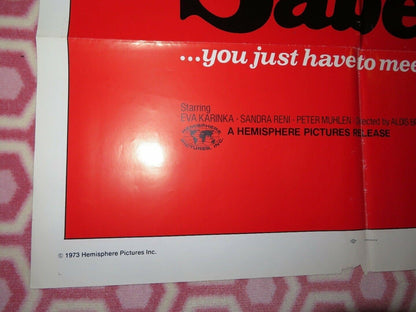 SABENA US ONE SHEET POSTER EVA KARINKA SANDRA RENI PETER MUHLEN 1973 - Rendezvous Cinema