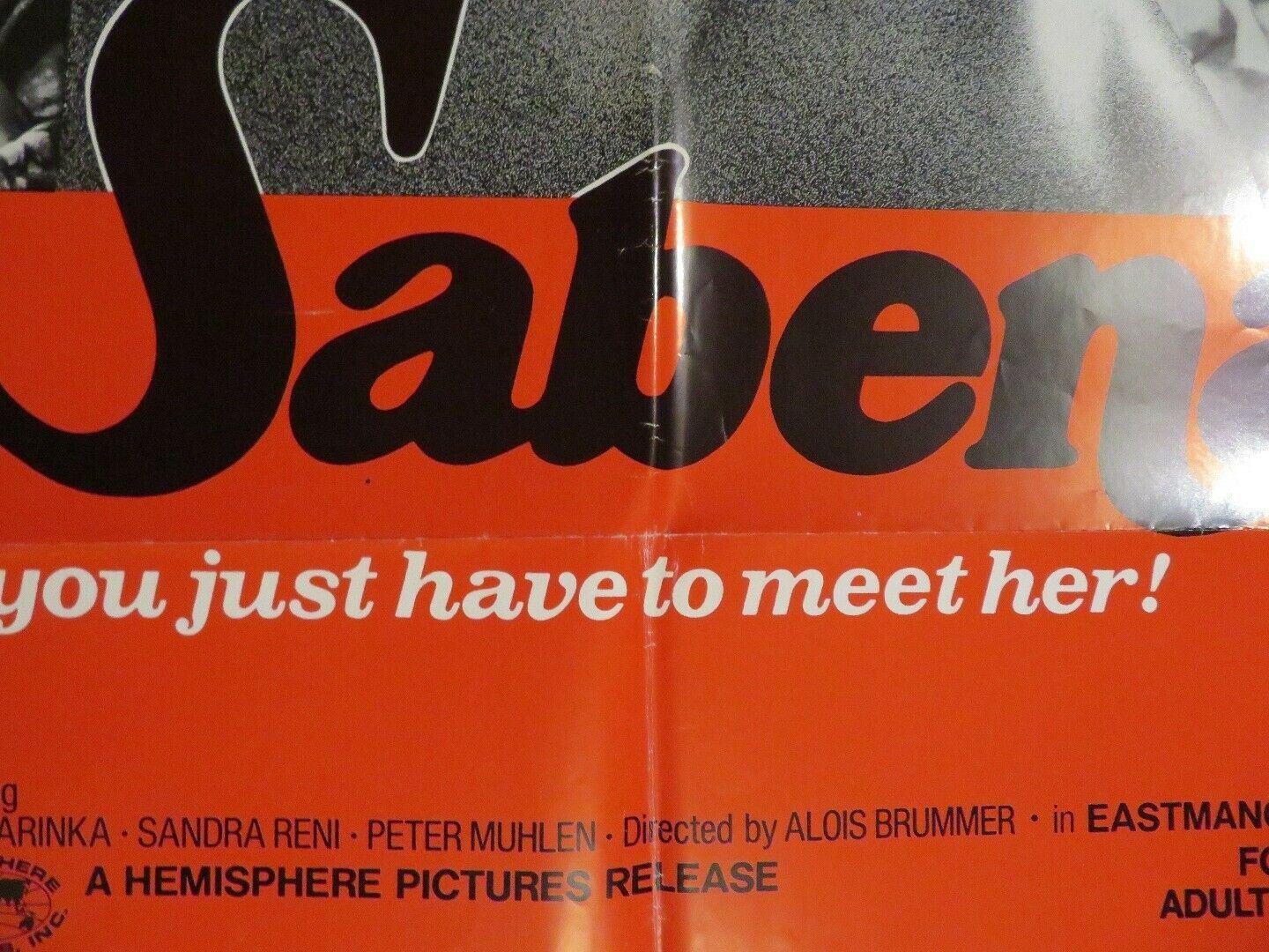 SABENA US ONE SHEET POSTER EVA KARINKA SANDRA RENI PETER MUHLEN 1973 - Rendezvous Cinema