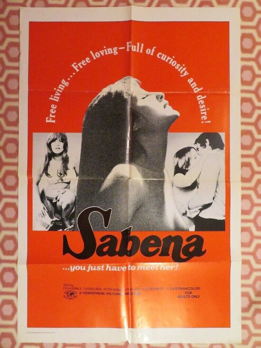 SABENA US ONE SHEET POSTER EVA KARINKA SANDRA RENI PETER MUHLEN 1973 - Rendezvous Cinema