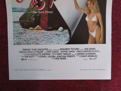 SACCO A PELO A 3 PIAZZE ITALIAN LOCANDINA POSTER JOHN CUSACK TIM ROBBINS 1985 Rendezvous Cinema Movie posters