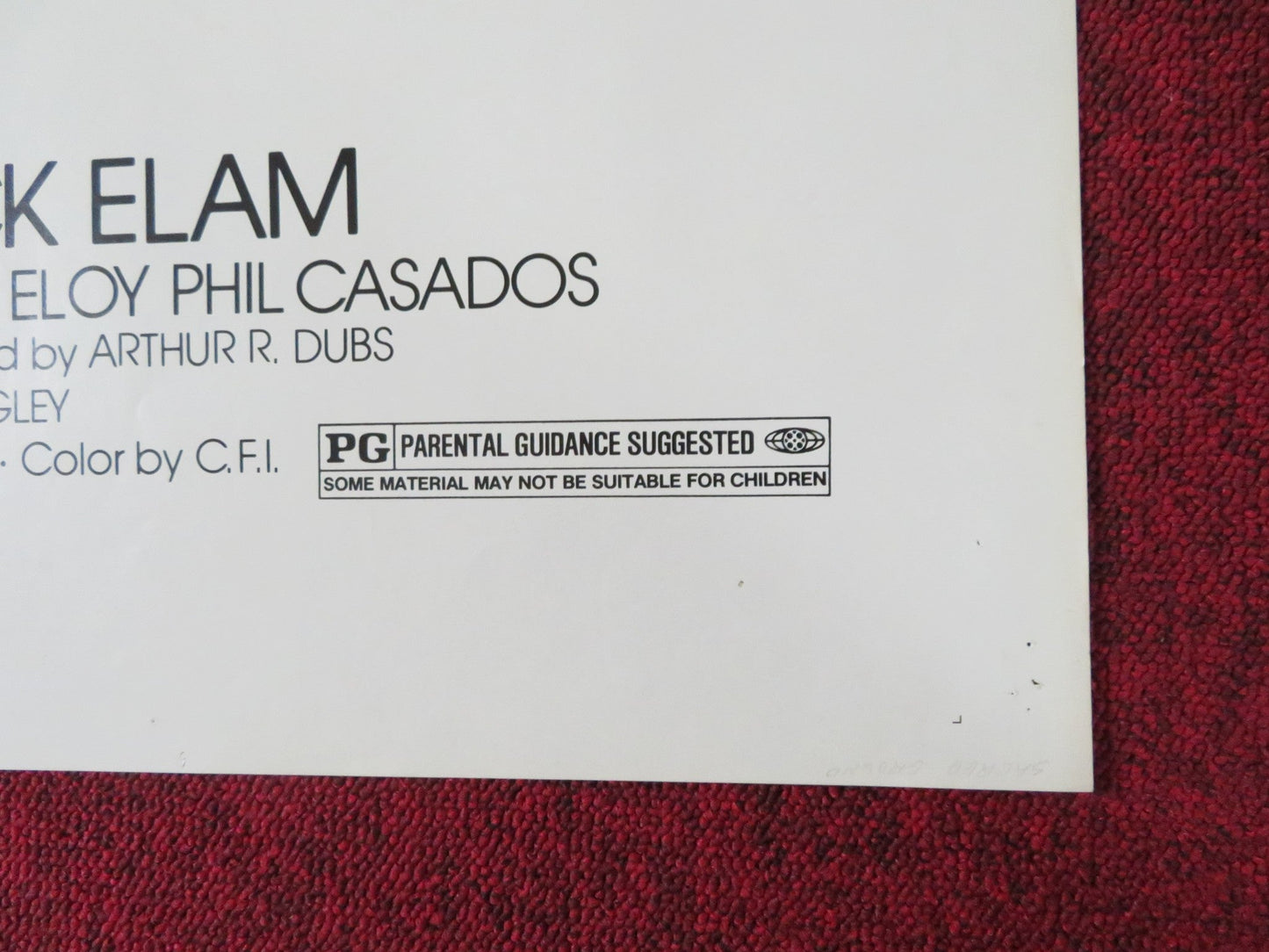 SACRED GROUND FOLDED US ONE SHEET POSTER TIM MCINTIRE L.Q JONES 1983 Rendezvous Cinema Movie posters