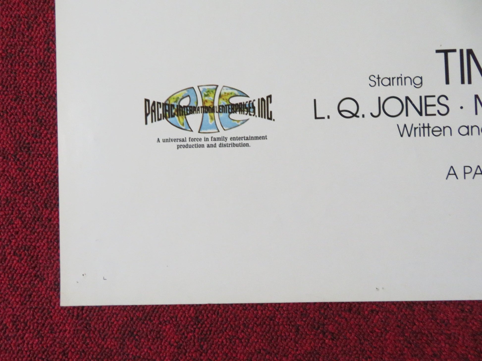 SACRED GROUND FOLDED US ONE SHEET POSTER TIM MCINTIRE L.Q JONES 1983 Rendezvous Cinema Movie posters