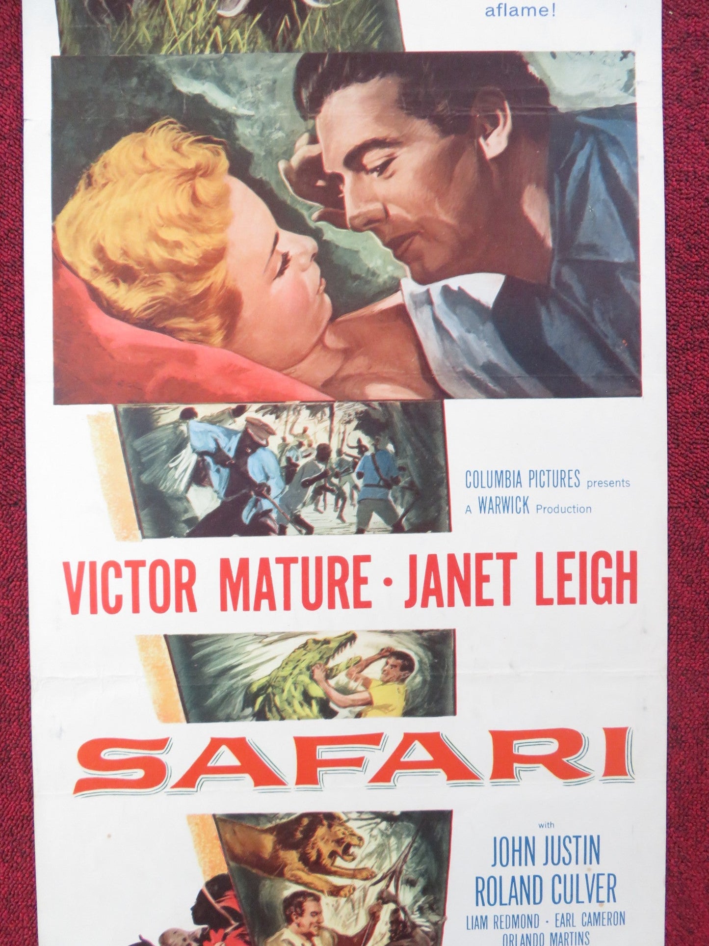 SAFARI US INSERT (14"x 36") POSTER VICTOR MATURE JANET LEIGH 1956 Rendezvous Cinema Movie posters