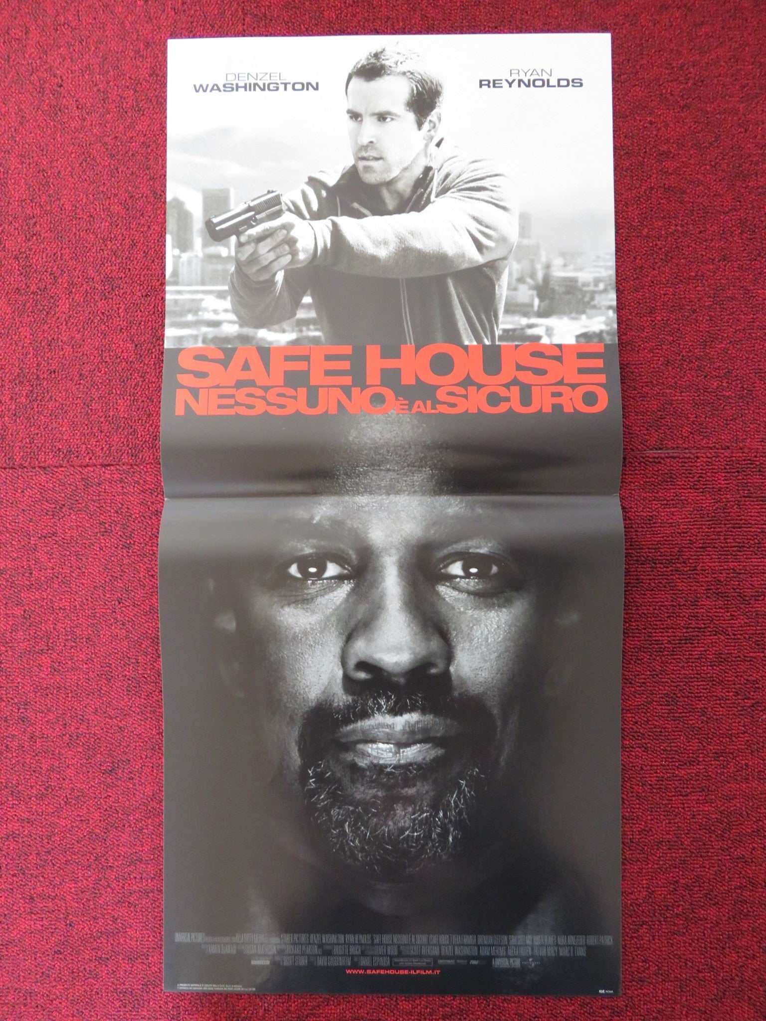 SAFE HOUSE ITALIAN LOCANDINA POSTER RYAN REYNOLDS DENZEL WASHINGTON 2012 Rendezvous Cinema Movie posters