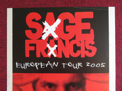 SAGE FRANCIS A HEALTHY DISTRUST GERMAN MUSIC PROMO ALBUM / TOUR POSTER 2005 Rendezvous Cinema Movie posters