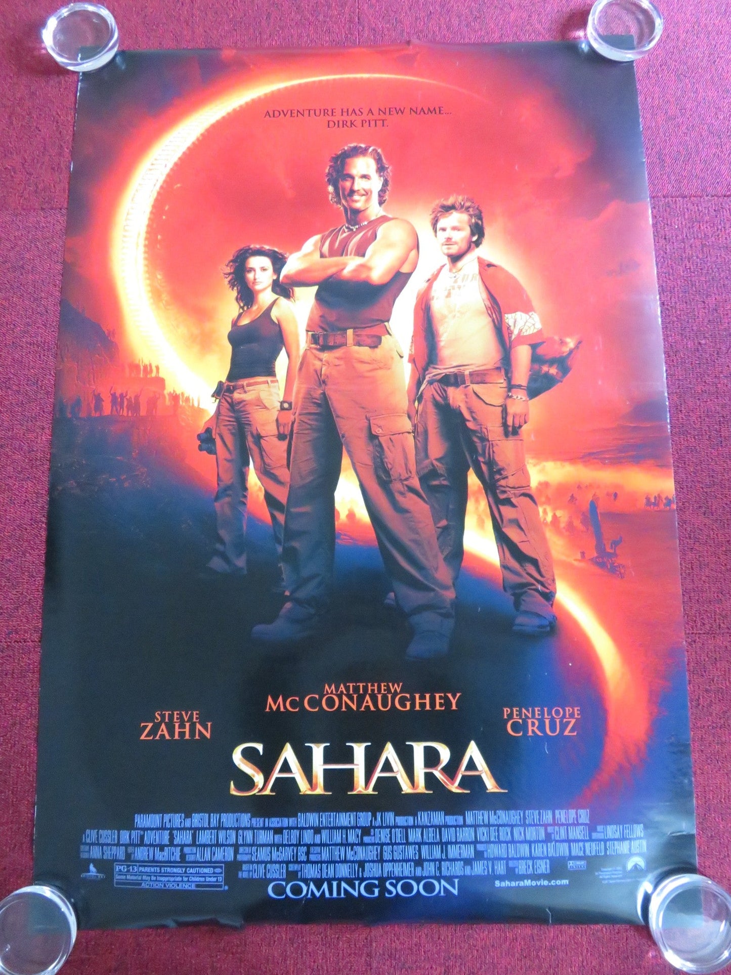SAHARA US ONE SHEET ROLLED POSTER MATTHEW MCCONAUGHEY PENELOPE CRUZ 2005 Rendezvous Cinema Movie posters