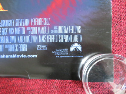 SAHARA US ONE SHEET ROLLED POSTER MATTHEW MCCONAUGHEY PENELOPE CRUZ 2005 Rendezvous Cinema Movie posters