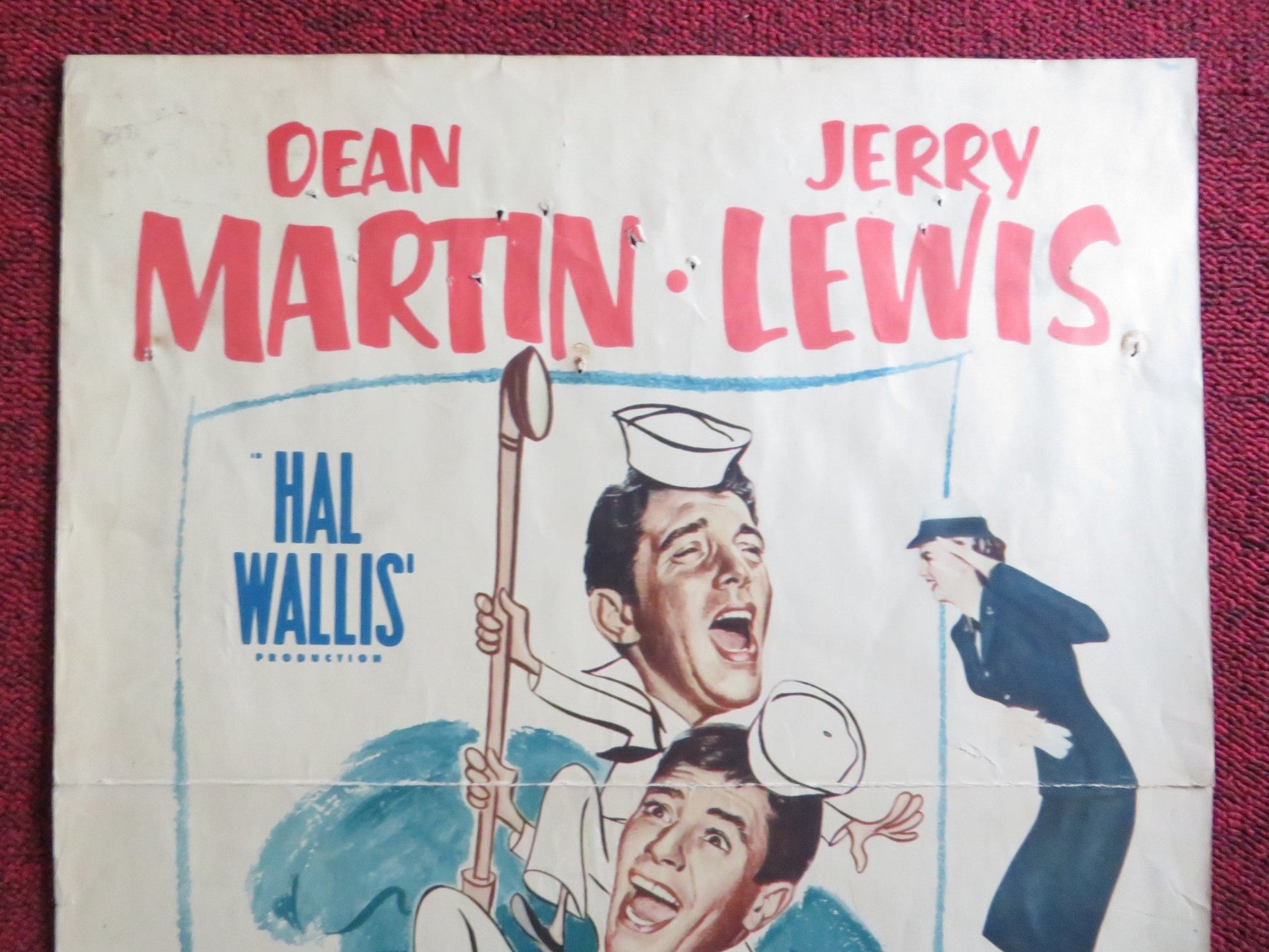 SAILOR BEWARE US INSERT (14"x 36") POSTER DEAN MARTIN JERRY LEWIS 1952 Rendezvous Cinema Movie posters