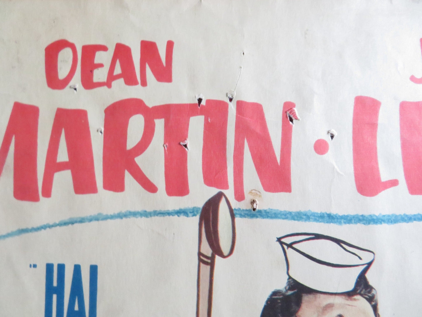 SAILOR BEWARE US INSERT (14"x 36") POSTER DEAN MARTIN JERRY LEWIS 1952 Rendezvous Cinema Movie posters