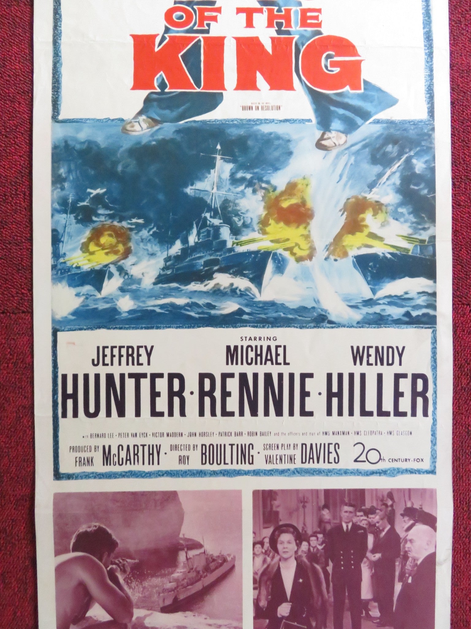 SAILOR OF THE KING US INSERT (14"x 36") POSTER JEFFREY HUNTER RENNIE 1953 Rendezvous Cinema Movie posters