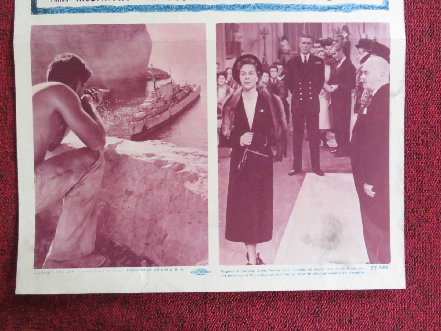 SAILOR OF THE KING US INSERT (14"x 36") POSTER JEFFREY HUNTER RENNIE 1953 Rendezvous Cinema Movie posters