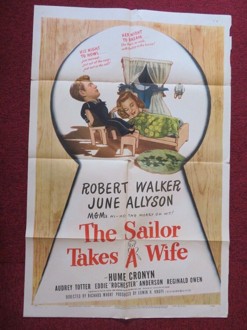 SAILOR TAKES A WIFE FOLDED US ONE SHEET POSTER ROBERT WALKER JUNE ALLYSON 1945 Movie posters