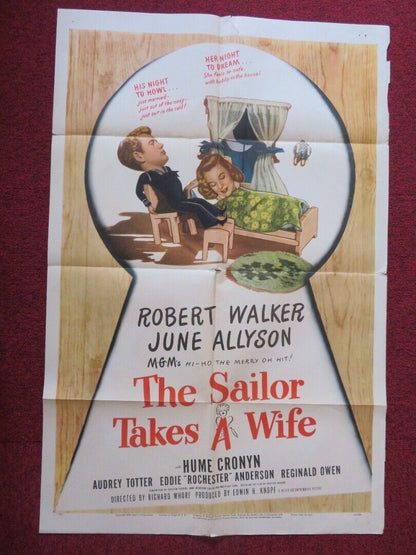 SAILOR TAKES A WIFE FOLDED US ONE SHEET POSTER ROBERT WALKER JUNE ALLYSON 1945 Movie posters