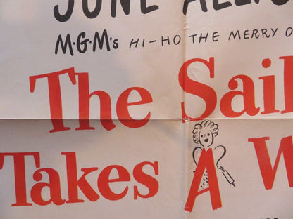 SAILOR TAKES A WIFE FOLDED US ONE SHEET POSTER ROBERT WALKER JUNE ALLYSON 1945 Movie posters