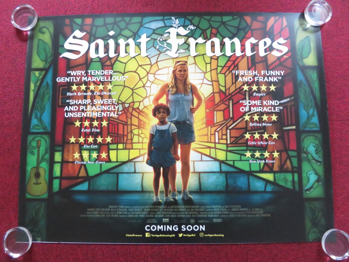 SAINT FRANCES UK QUAD (30"x 40") ROLLED POSTER KELLY O'SULLIVAN 2019 Rendezvous Cinema Movie posters