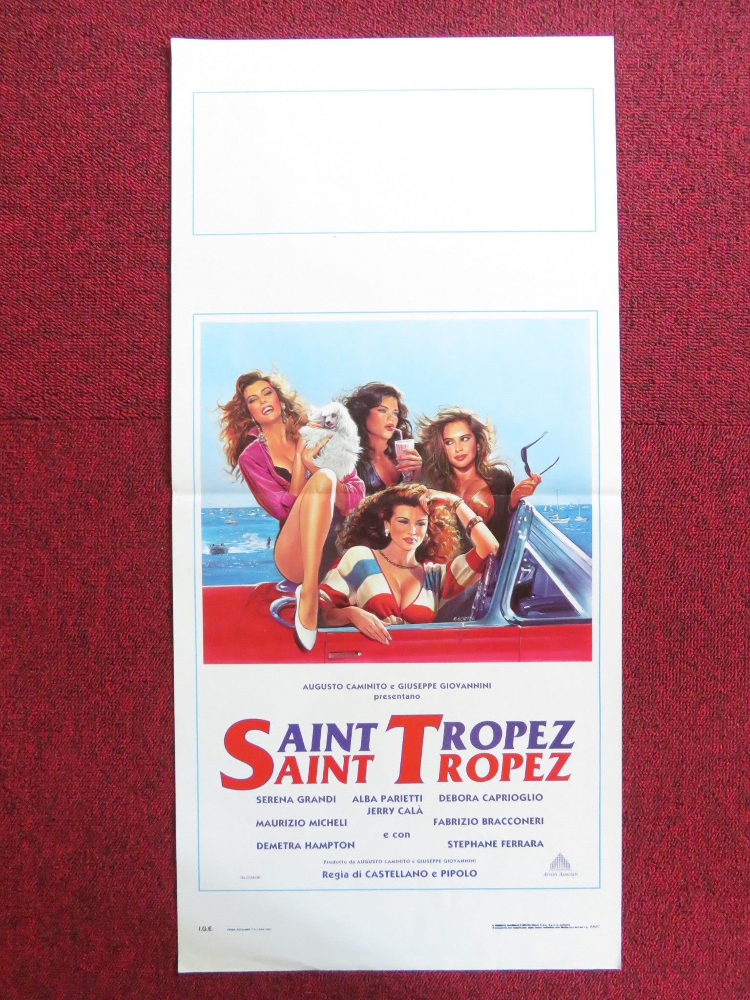 SAINT TROPEZ, SAINT TROPEZ ITALIAN LOCANDINA POSTER SERENA GRANDI 1992 Rendezvous Cinema Movie posters