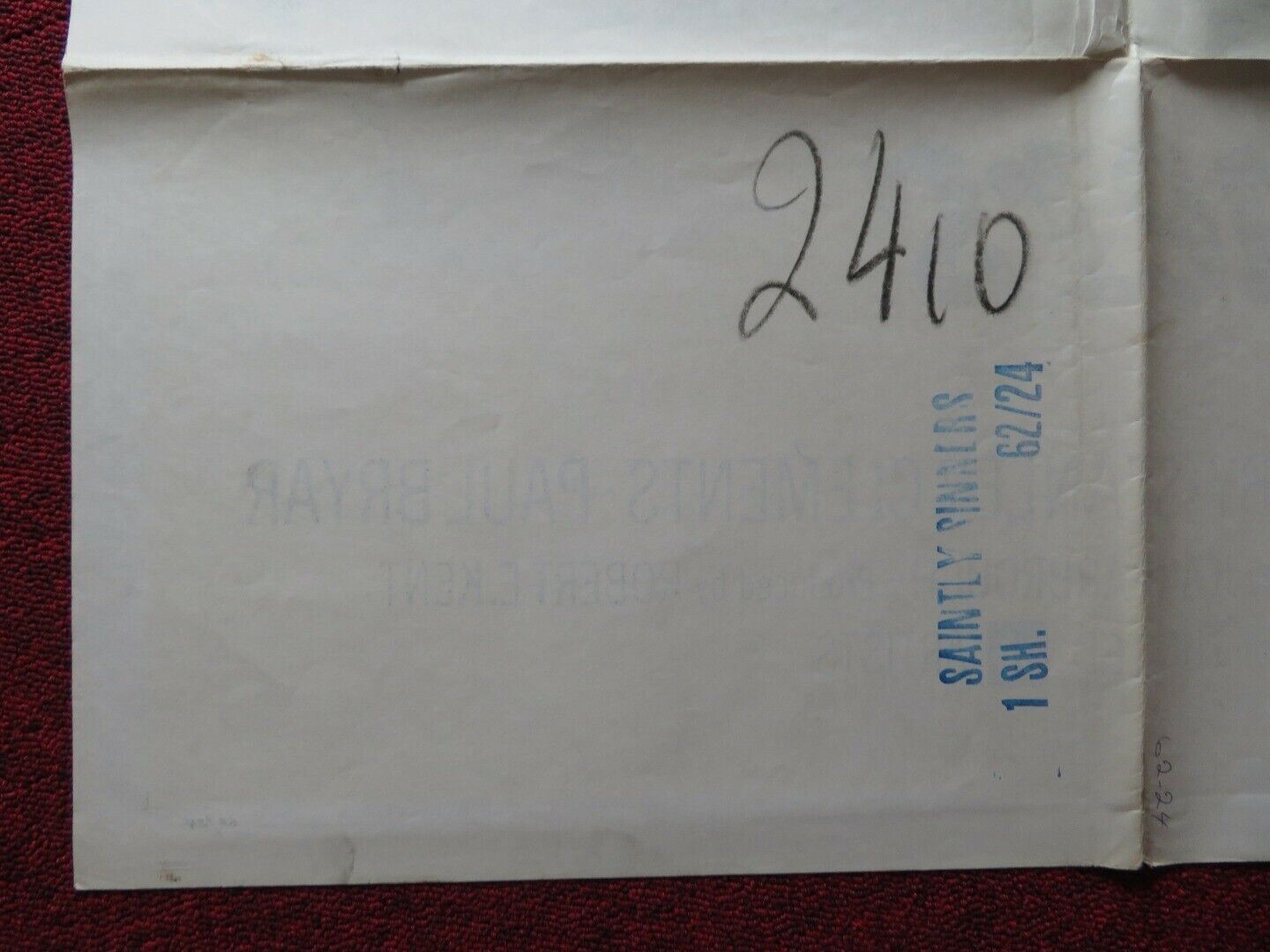 SAINTLY SINNERS FOLDED US ONE SHEET POSTER DON BEDDOE ELLEN CORBY 1962 Movie posters