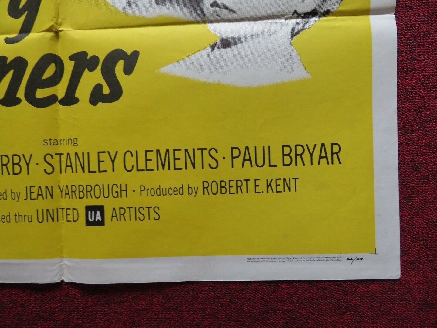 SAINTLY SINNERS FOLDED US ONE SHEET POSTER DON BEDDOE ELLEN CORBY 1962 Movie posters