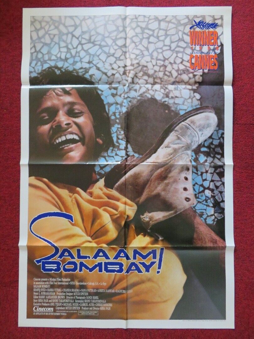 SALAAM BOMBAY FOLDED US ONE SHEET POSTER SHAFIQ SYED ANJAAN 1988 Movie posters