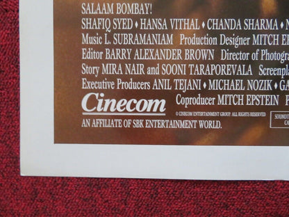 SALAAM BOMBAY FOLDED US ONE SHEET POSTER SHAFIQ SYED ANJAAN 1988 Movie posters