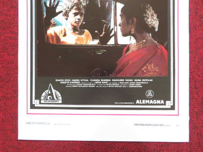 SALAAM BOMBAY! ITALIAN LOCANDINA POSTER SHAFIQ SYED HANSA VITHAL 1988 Rendezvous Cinema Movie posters