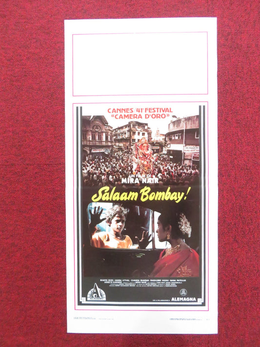 SALAAM BOMBAY! ITALIAN LOCANDINA POSTER SHAFIQ SYED HANSA VITHAL 1988 Rendezvous Cinema Movie posters